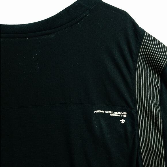 New Orleans Saints Nike Dri-FIT Long Sleeve Shirt Men’s 2XL Black Athletic - Picture 11 of 12
